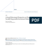 A Social Movement Perspective On Finance How Socially Responsible Investment Mattered