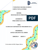 10 Ejercicios Planteados Del Problemario de P.L PDF