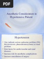 Anesthetic Consideration in Hypertensive Patient