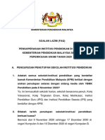 Soalan Lazim (Faq) Pengoperasian Institusi Pendidikan Di Bawah KPM Serta Peperiksaan Awam Tahun 2020 PDF