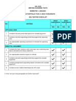 Cel 2103 - WP Task 3 - Body Paragraph - Self Editing Checklist