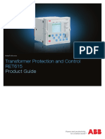 Transformer Protection and Control RET615: Product Guide