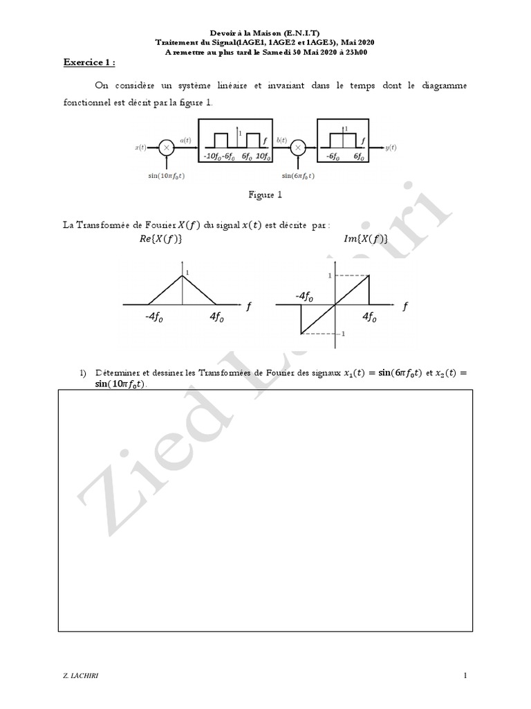 Transformées de Fourier en Traitement du Signal | PDF