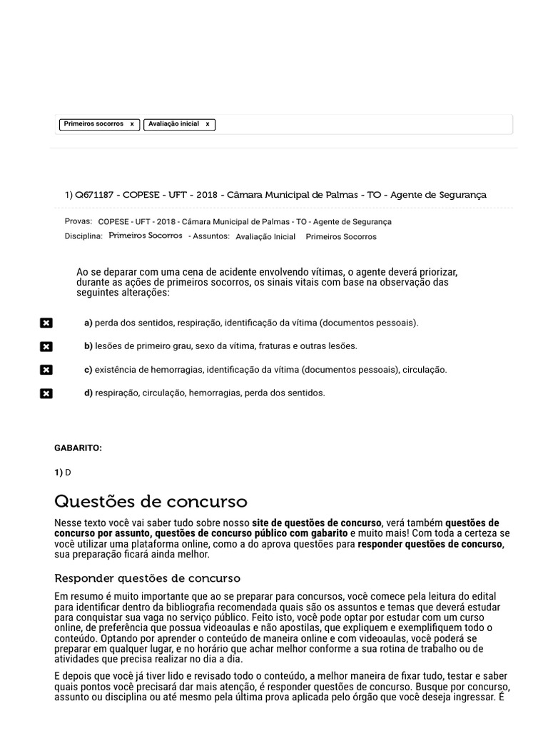 Questões de Concurso – Aprova Concursos