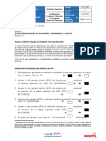 Certificación Categoría Tributaria Contratistas F-GF-288 - 0