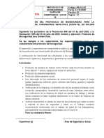 Carta de Compromiso Del Protocolo de Bioseguridad Hotel Panorama