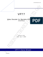 Video Decoder For Portable LCD Display: VP77 Data Sheet