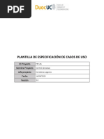 2.1.2 Plantilla de Especificación de Los Casos de Uso