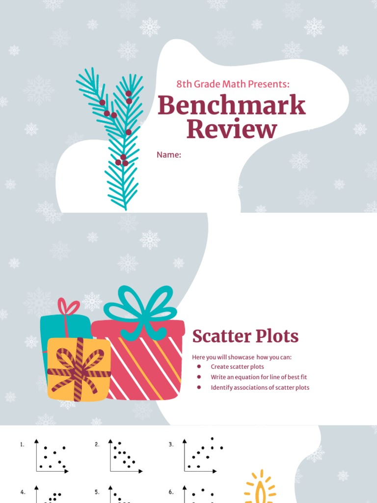 Benchmark Review PDF Scatter Plot Elementary Mathematics
