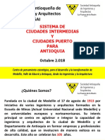 Ciudades Intermedias y Ciudades Puerto para Antioquia - 2018