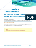 Sea Service Testimonial Engineer Cadet Rating PDF