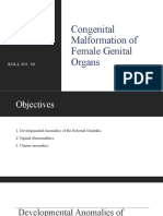 Malformations of Female Genital Organs