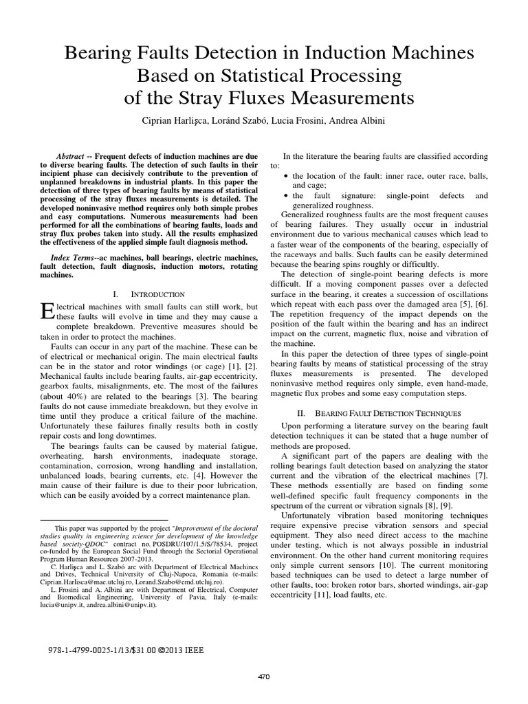 Bearing Faults Detection in Induction Ma | PDF | Bearing (Mechanical ...