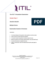 EN ITIL4 FND 2018 SamplePaper1 QuestionBk v1-0 PDF