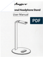 Manual de Usuario - Anypro Multifunctional Headphone Stand