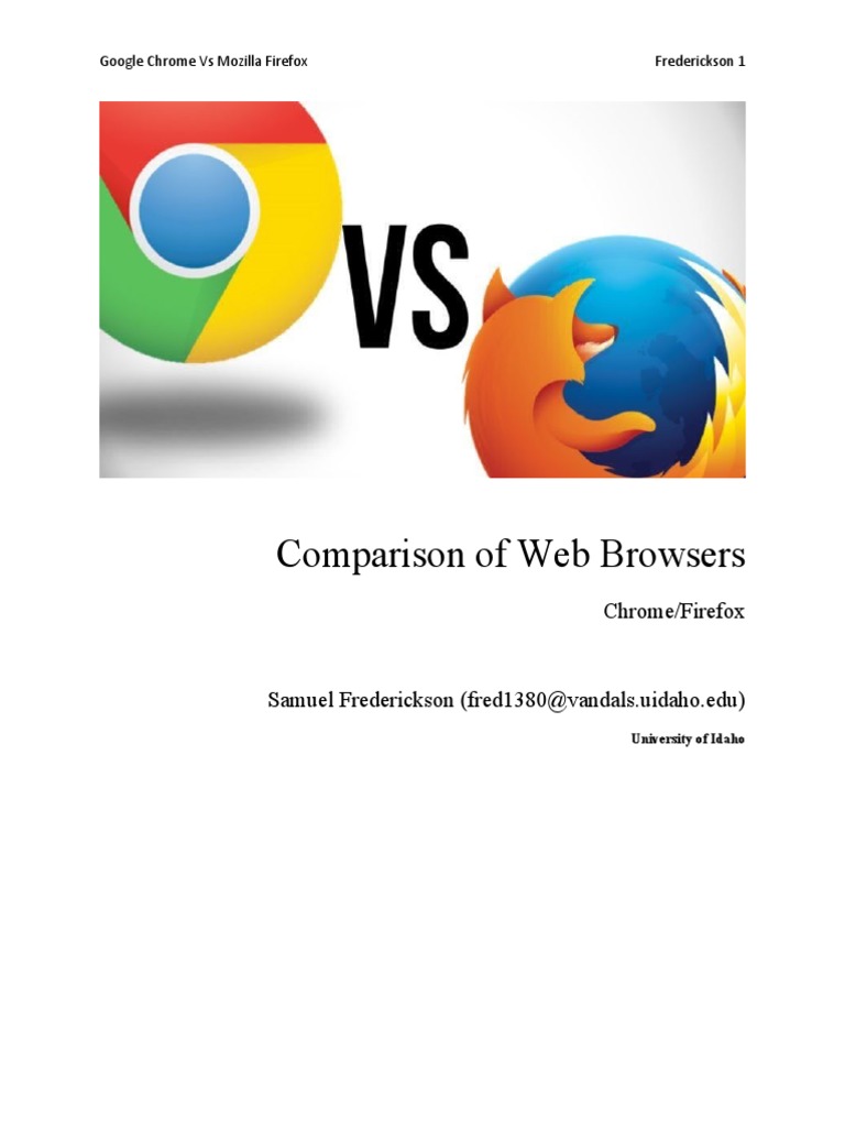 Comparison of Web Browsers: Chrome/Firefox | PDF | Web Software | World ...