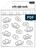 Butterfly Sight Words