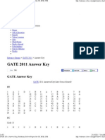 GATE 2011 Answer Key, Solutions, Solved Papers For CS, ECE, CSE