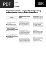 Requirements Definition and Project Planning: Creating A Framework For Successful Project Implementation