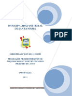 Manual de Procedimientos de Adquisiciones y Contrataciones Menores A 3uit de La MDSM