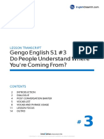 Gengo English S1 #3 Do People Understand Where You're Coming From?