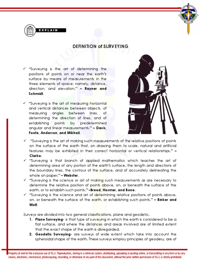 Overview of Surveying Types and Definitions | PDF | Accuracy And ...