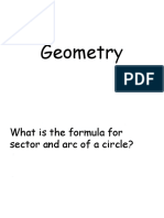 Geometry formulas and problems