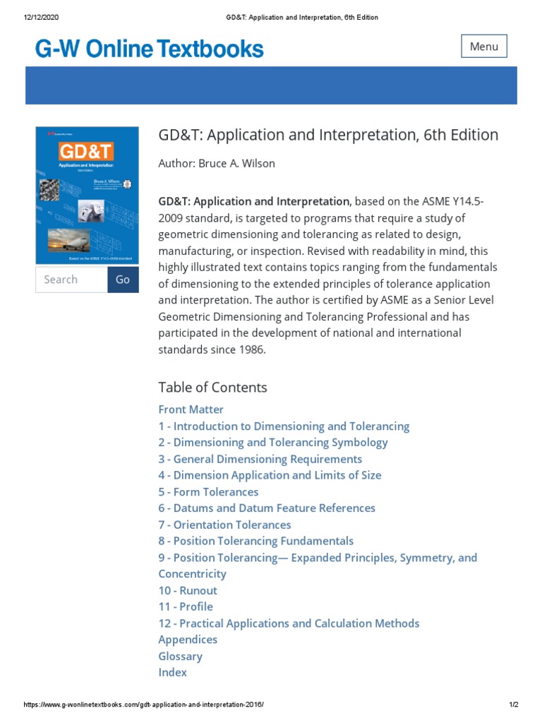 Gd T Application And Interpretation 6th Edition Pdf Engineering Geometry