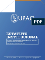 Resolución #008-2020-AU-UPAO, Estatuto Institucional UPAO PDF