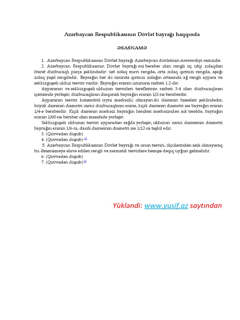 Bayraq Esasnamesi | PDF
