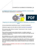 Diagramas de Motores Eléctricos Monofásicos Industriales y La Placa de Datos