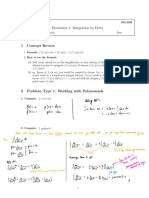 1. Integration by Parts Solutions 