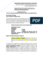 Modelo Demanda Cese Hostilidad Reducción Remuneración - Autor José María Pacori Cari