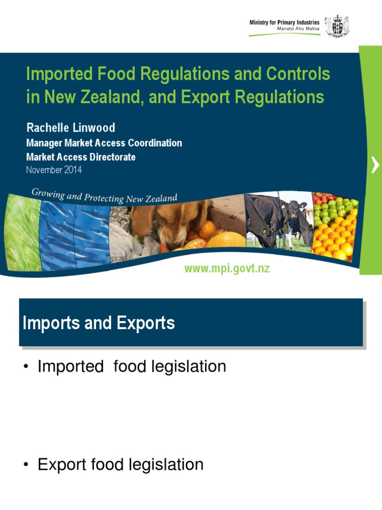 New Zealand Food Import & Export Regulations | PDF | Food Safety | Audit