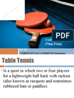 Table Tennis (Ping-Pong) : P.E Iii