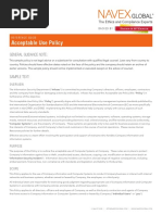 Acceptable Use Policy Sample Template