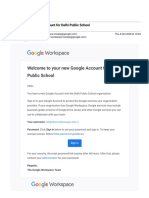 Gmail - You Have A New Google Account For Delhi Public School PDF