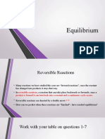 Equilibrium - Reaction Rates