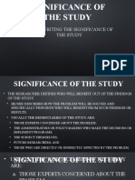 Significance of The Study