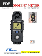 Environment Meter: ISO-9001, CE, IEC1010