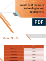 Waste heat recovery technologies and applications overview