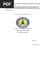 A Research Paper Submited To Department of Management For Partalfulfilment of The Requirement in Ba Degree in Management