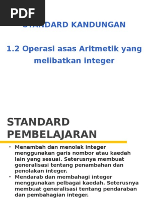 1 2 Operasi Asas Aritmatik Pdf Pdf