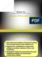 Module Two Overview of Personal Selling