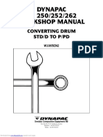 Dynapac CA 250/252/262 Workshop Manual: Converting Drum STD/D To P/PD