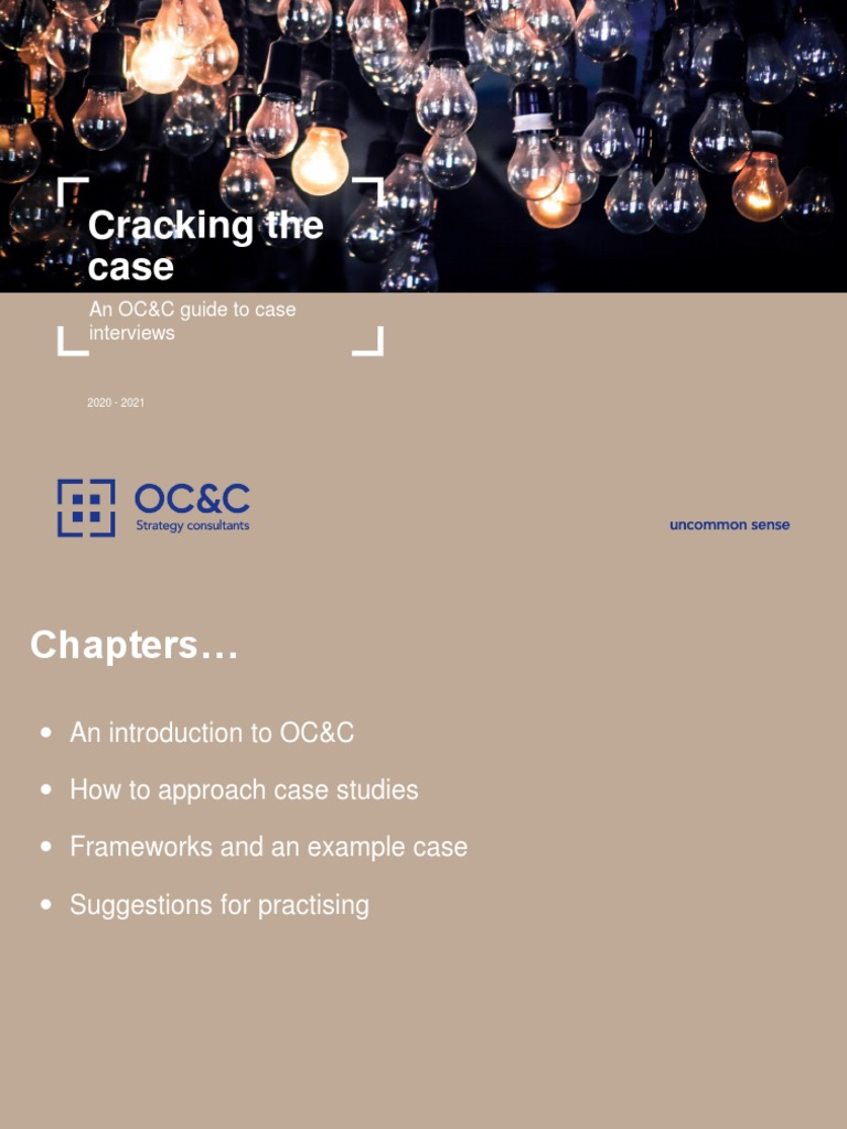 Cracking The Case: An OC&C Guide To Case Interviews | PDF | Estate Agent |  Hypothesis