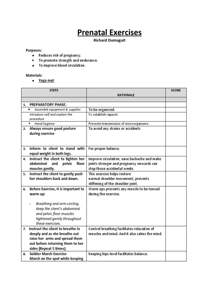 Prenatal Exercise Guide | PDF | Pelvis | Abdomen