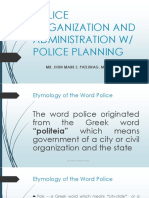 Police Organization and Administration