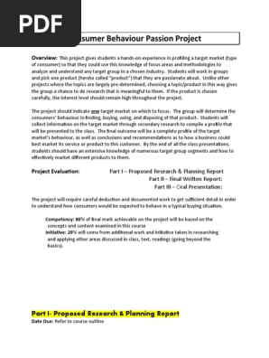 Consumer Behaviour PASSION Project (1)