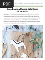 Scandinavian Modern Dala Horse Ornaments